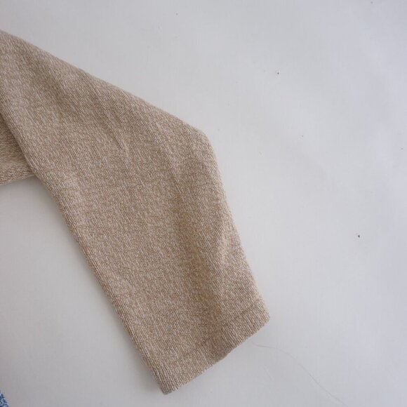 Alia Beige Blue Embroidered Floral Knit Zip Up Cardigan Sweater Large - Picture 6 of 14